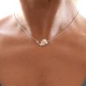 Collier ras de cou carpe Koï en argent massif 925/1000 made in France