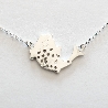 Collier femme fin ras de cou carpe Koï en argent massif 925/1000 artisan français