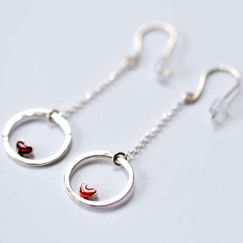 Valentine pendant earrings. Sterling silver. Earrings on sale 57,00 € Valentine pendant earrings. Sterling silver. Earrings on sale 57,00 €