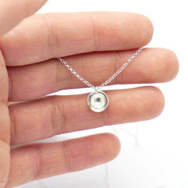 Minimalistische kleine Sterling Silber Halskette Desiree Schmidt Paris MIN 27,00 €