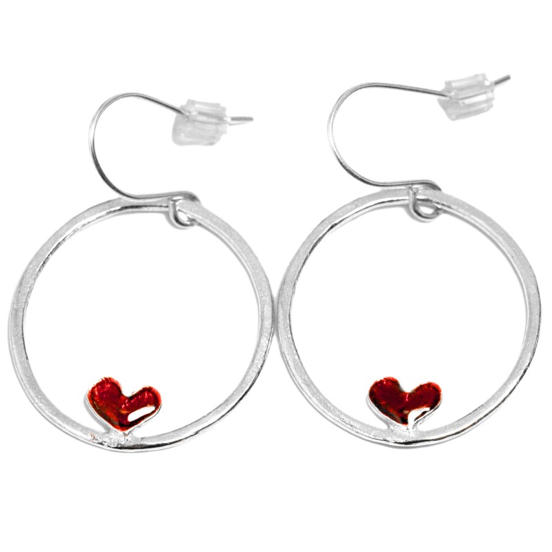 Valentine red heart earrings. Sterling silver. Valentine 67,00 € Valentine red heart earrings. Sterling silver. Valentine 67,00 €