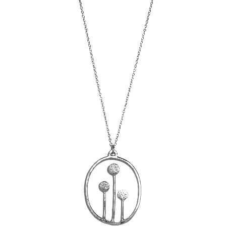 Collier femme réversible Jardin d'Hiver en argent massif sans nickel