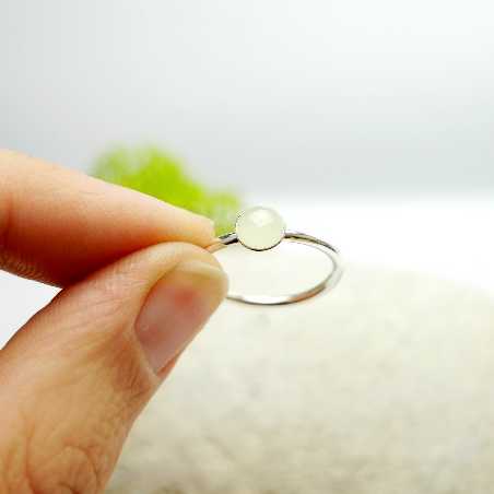 Minimalistischer kleiner Sterling Silber Ring mit Phosphoreszentes Harz NIJI 25,00 €
