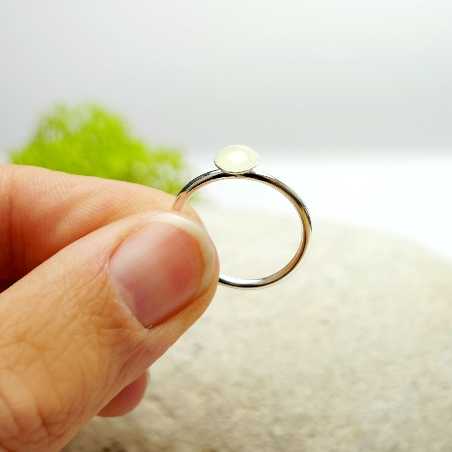 Minimalistischer kleiner Sterling Silber Ring mit Phosphoreszentes Harz NIJI 25,00 €