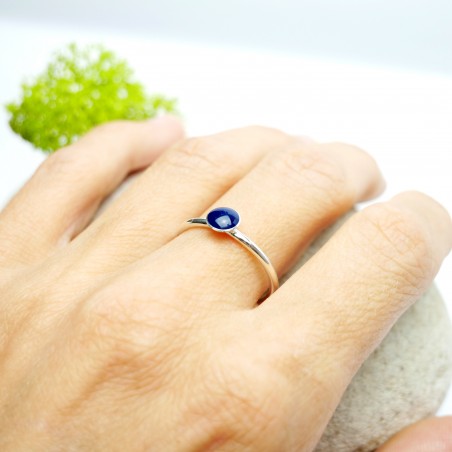 Little sterling silver ring with dark blue resin NIJI 25,00 €