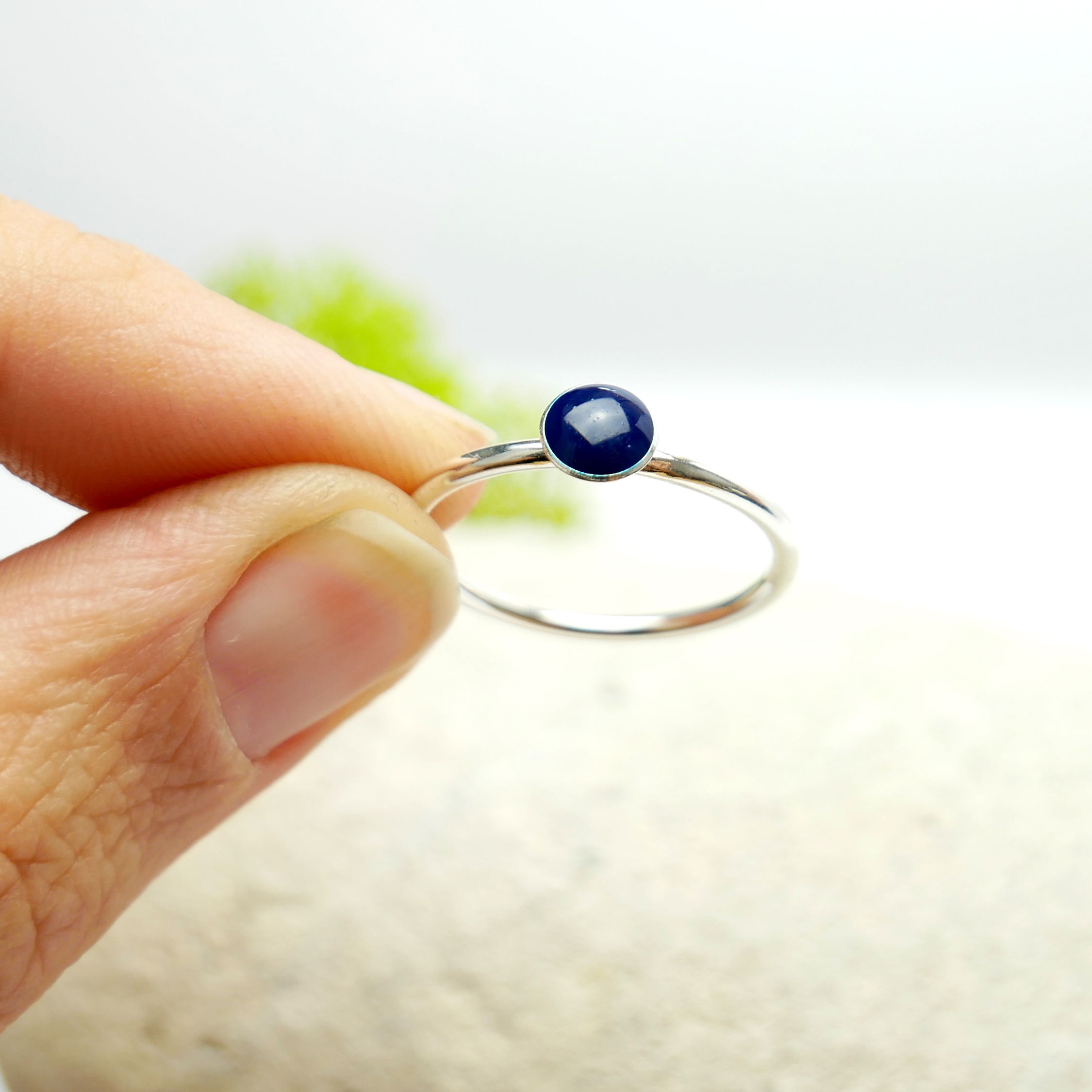 Bague Filigrane Réglable Adulte Pâquerette Bleue Diam. 10mm - Neuf Sans Emballage