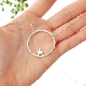 Grand collier étoile fait main en France Nova en argent 925 longueur ajustable Desiree Schmidt Paris