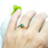Little sterling silver ring with fir green resin  NIJI 25,00 €