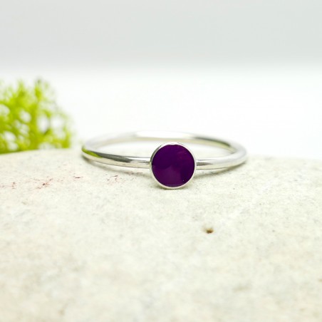 Little sterling silver ring with violet resin NIJI 25,00 €