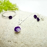 Little sterling silver ring with violet resin  NIJI 25,00 €