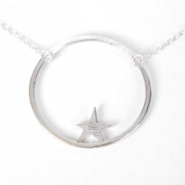 Grand collier étoile made in France Nova en argent 925 longueur ajustable Desiree Schmidt Paris