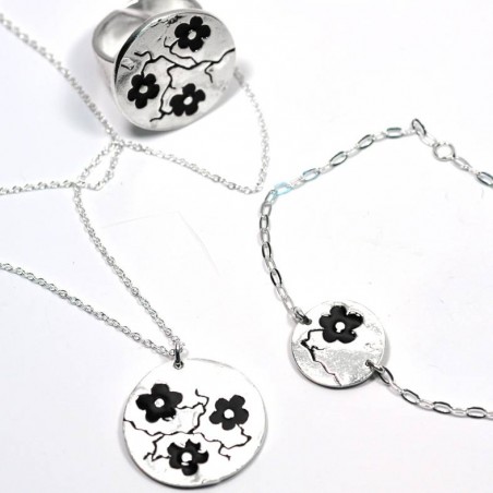 sakura pendant on 925 silver chain made in France Desiree Schmidt Paris Cherry Blossom 107,00 €
