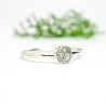 Petite bague fine argent pailleté en argent 925 collection