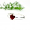 Petite bague empilable rouge grenat pailleté en argent 925 collection Niji  NIJI 25,00 €