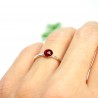 Petite bague empilable rouge grenat pailleté en argent 925 collection Niji  NIJI 25,00 €