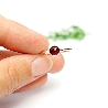 Petite bague empilable rouge grenat pailleté en argent 925 collection Niji  NIJI 25,00 €