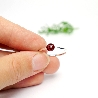 Petite bague empilable rouge grenat pailleté en argent 925 collection Niji  NIJI 25,00 €