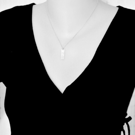 Small rectangular Kilt necklace in sterling silver 925/1000 Desiree Schmidt Paris Kilt 45,00 €