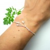 Three flowers sterling silver ajustable bracelet  Herbier 65,00 €