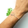 Three flowers sterling silver ajustable bracelet  Herbier 65,00 €