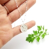 Collier artisan français en argent 925/1000 avec deux petites fleurs des champs Desiree Schmidt Paris Herbier