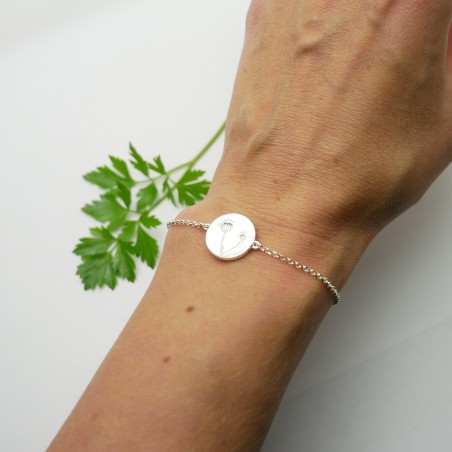bracelet en argent 925/1000 avec deux petites fleurs des champs Herbier 57,00 €