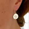 Boucles d'oreilles pendantes fleurs des champs Herbier en argent 925 création française