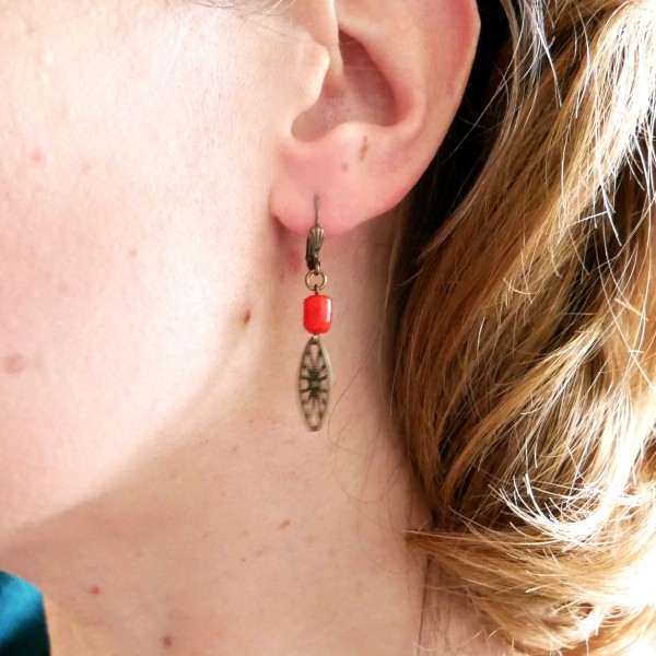 Boucles d'oreilles pendantes en bronze vieilli Boucles d'oreilles 17,00 €