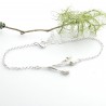 Three flowers sterling silver ajustable bracelet  Herbier 65,00 €