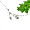 Halskette 3 Blumen in 925/1000 Silber verstellbarem Halsband Desiree Schmidt Paris Herbier 65,00&nbsp;€
