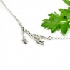 Halskette 3 Blumen in 925/1000 Silber verstellbarem Halsband Desiree Schmidt Paris Herbier 65,00&nbsp;€