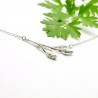 Halskette 3 Blumen in 925/1000 Silber verstellbarem Halsband Desiree Schmidt Paris Herbier 65,00&nbsp;€