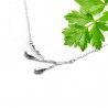 Collier 3 fleurs en argent 925/1000 ras de cou ajustable Desiree Schmidt Paris Herbier made in France