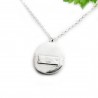 Pendentif sur chaine en argent 925/1000 avec deux petites fleurs des champs Desiree Schmidt Paris Herbier sans nickel