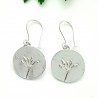 Boucles d'oreilles pendantes artisanat français fleurs des champs Herbier en argent 925