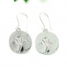 Boucles d'oreilles pendantes femme fleurs des champs Herbier en argent 925 fabrication française