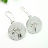 Boucles d'oreilles pendantes fleurs des champs Herbier en argent 925 nature