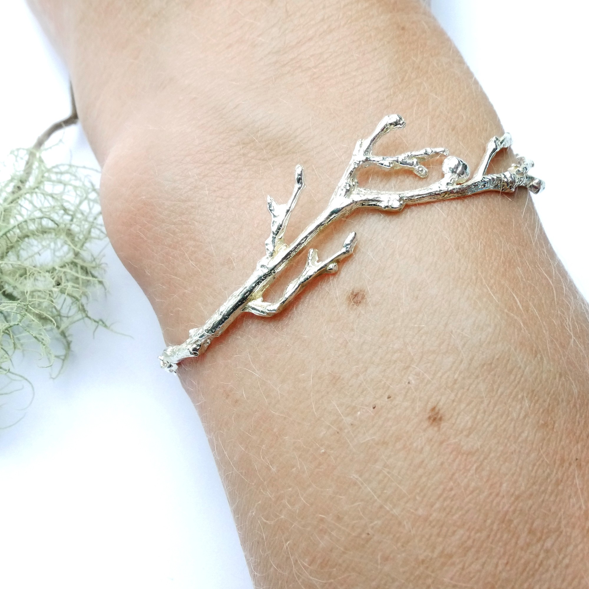 Bracelet Semi-rigide En Argent 925 Plaqué Or Avec Camée Et Perles D'eau Douce - 19 Cm - Neuf