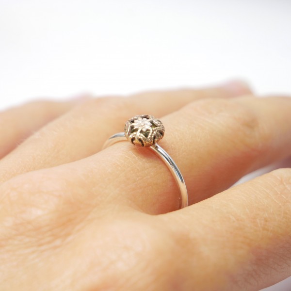 Kleines Minimalitisches sterling Silber und Bronze Ring Startseite 27,00 €