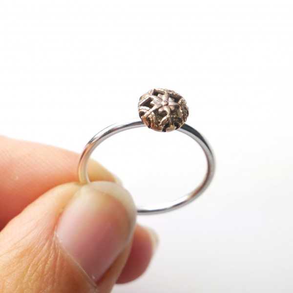 Kleines Minimalitisches sterling Silber und Bronze Ring Startseite 27,00 €
