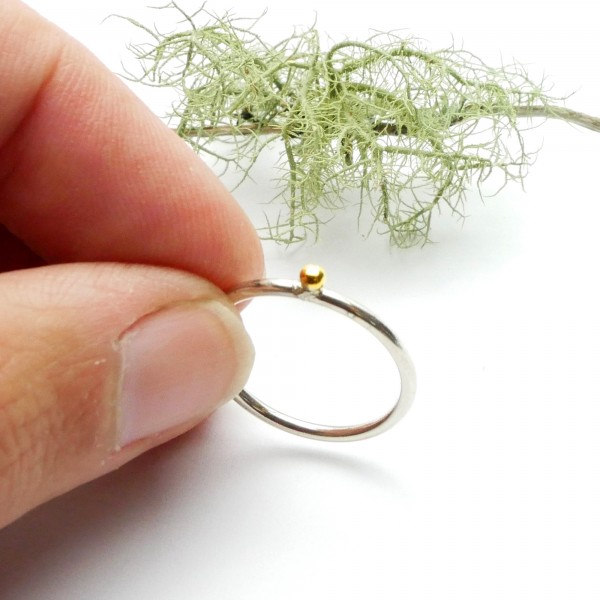 Kleines Minimalitisches Kokon sterling Silber Ring Größe 54 Nuggets 77,00 €