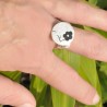 Scwarze Kirschblumen Sterling Silber verstellbarer Ring Kirschblumen 77,00&nbsp;€