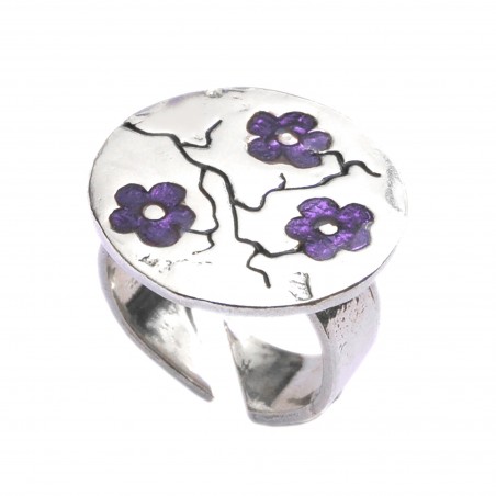 Purple Cherry Blossom adjustable sterling silver ring Cherry Blossom 107,00 €