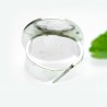 Grande bague cocktail réglable Fleurs de Cerisiers violettes en argent 925