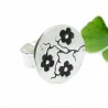 Black Cherry Blossom adjustable sterling silver ring  Cherry Blossom 107,00 €