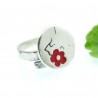 Rotes Kirschblumen Sterling Silber verstellbarer Ring  Kirschblumen 79,00 €