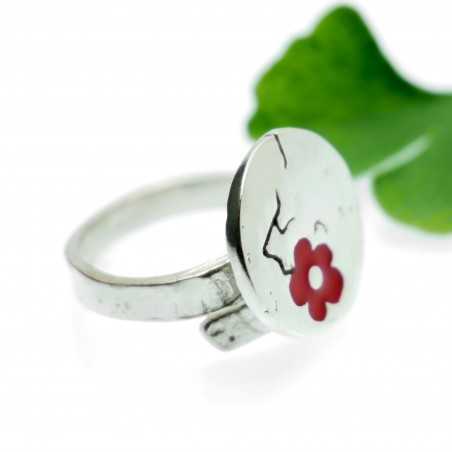 Red Cherry Blossom adjustable sterling silver ring Cherry Blossom 79,00 €