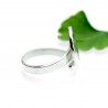 Bague ajustable Fleurs de Cerisier violette en argent 925 et résine sans nickel