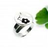 Scwarze Kirschblumen Sterling Silber verstellbarer Ring Kirschblumen 77,00&nbsp;€