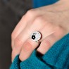 Scwarze Kirschblumen Sterling Silber verstellbarer Ring Kirschblumen 77,00&nbsp;€